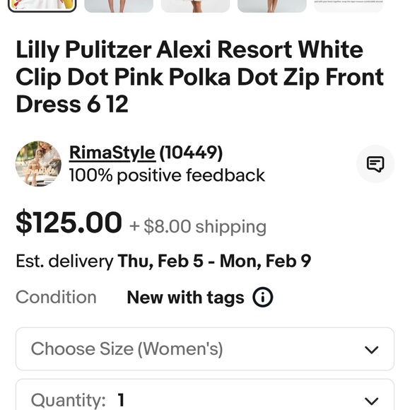 Lilly Pulitzer Alexi Resort white clip dot front zip
Dress size 6 - Picture 11 of 11